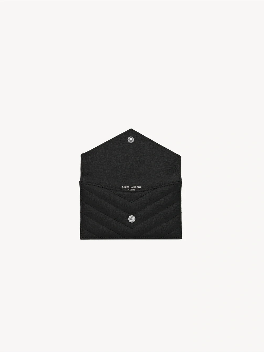 YSL CASSANDRE MATELASSÉ FRAGMENTS FLAP CARD CASE IN GRAIN DE POUDRE LEATHER - Picture 4 of 16